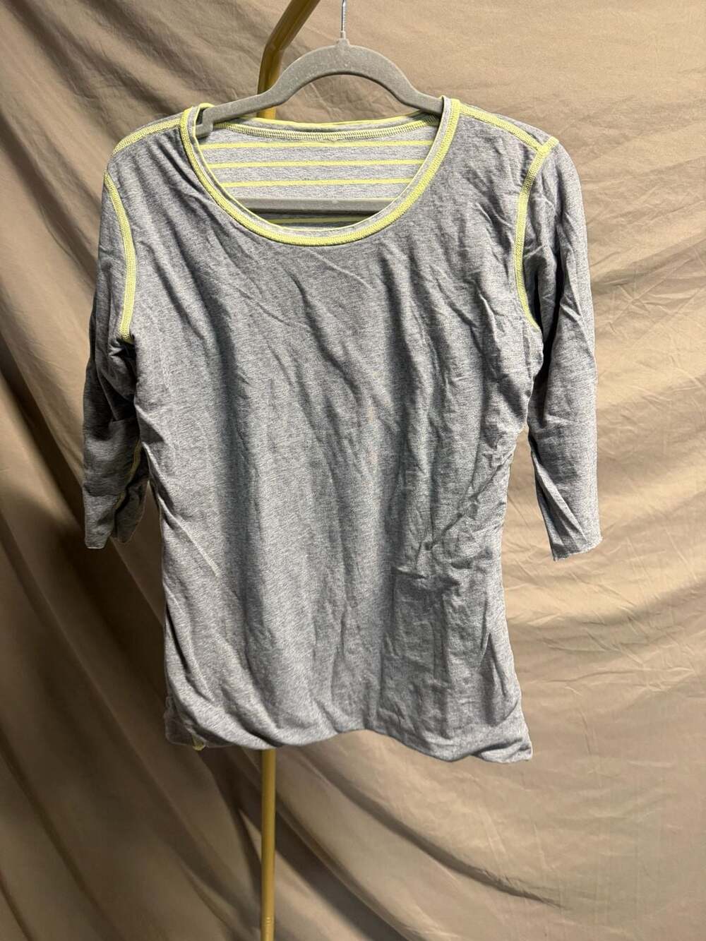 Lululemon Reversible Cabin Long Sleeve Striped 3/4 Sleeve Top - Picture 2 of 5